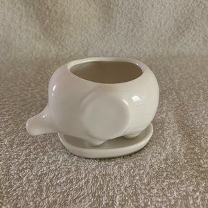 White Elephant Planter Container